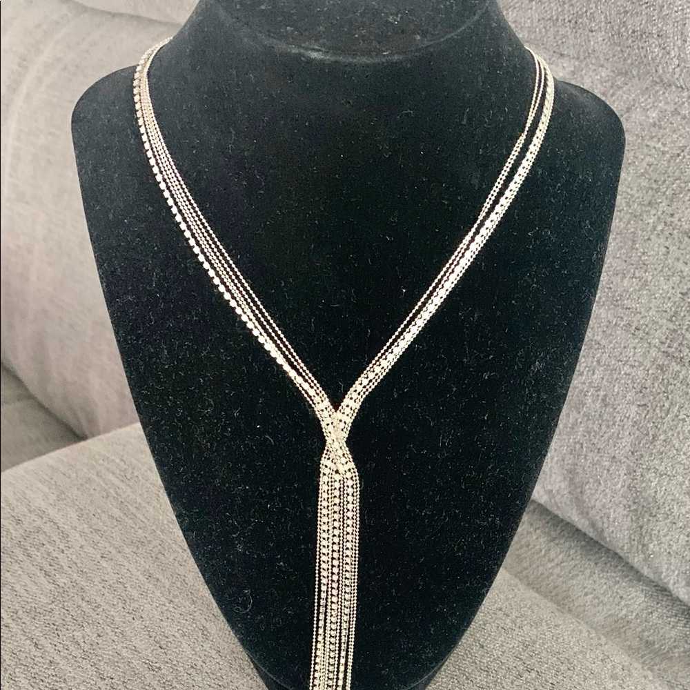 Long Express necklace with rhinestones